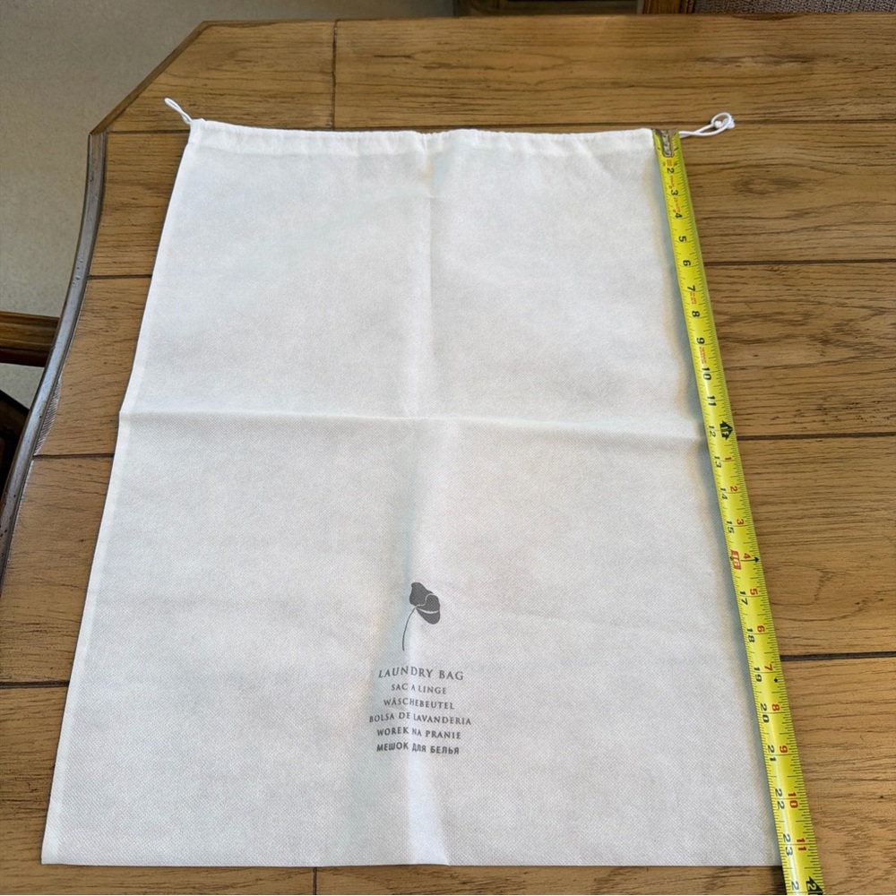 White Laundry Bag with Drawstring